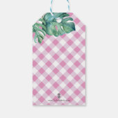 Cute Tropical Waterverf Zee Turtle Favor Cadeaulabel (Achterkant)