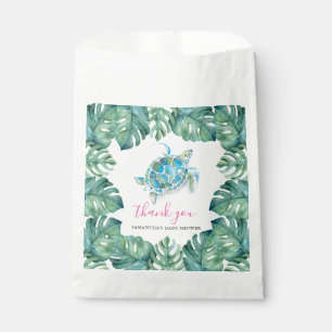 Cute Tropical Waterverf Zee Turtle GifT Bedankzakje