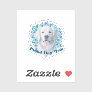 Cute trotse hondenmoeder boodschappentas sticker