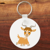 Cute Trotting Cartoon Goat Sleutelhanger (Voorkant)