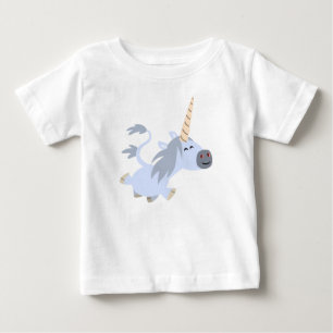 Cute Trotting Cartoon Unicorn Baby T-Shirt