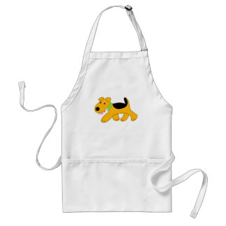 Cute Trotting Puppy Dog Apron Standaard Schort