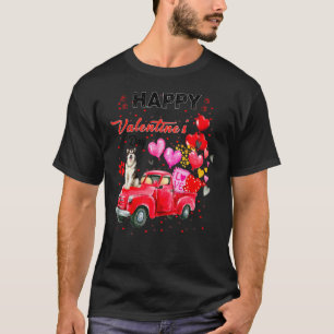 Cute Truck Alaskan Malamute Valentijnsdag Costume T-shirt