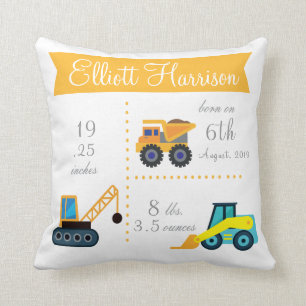 Cute Trucks Baby Notice Pillow Kussen