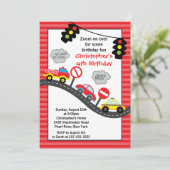 Cute Trucks & Cars Invitation à la fête d'annivers (Debout devant)