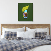 Cute tuingnomen leuk canvas afdruk (Insitu (Slaapkamer))