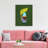 Cute tuingnomen leuk canvas afdruk (Insitu (Woonkamer))