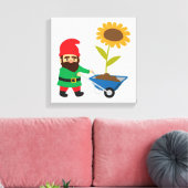 Cute tuingnomen leuk canvas afdruk (Insitu (Woonkamer))