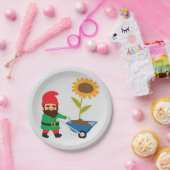 Cute tuingnomen leuk papieren bordje (Feest)