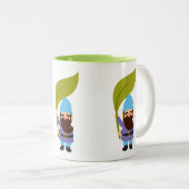 Cute tuingnomen leuk tweekleurige koffiemok (Voorkant rechts)