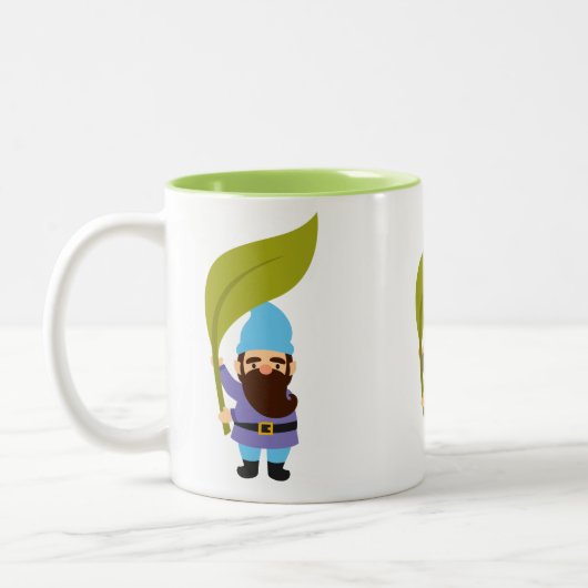 Cute tuingnomen leuk tweekleurige koffiemok (Links)