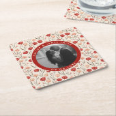 Cute Tulip Budget Bruiloft Onderzetter (Schuin)