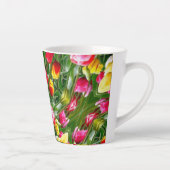 Cute tulip patroon latte mok (Rechts)