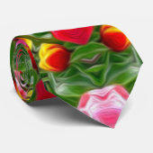 Cute tulip patroon stropdas (Opgerold)