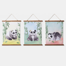 Cute Tumbling Panda Collectie Hangend Wandkleed