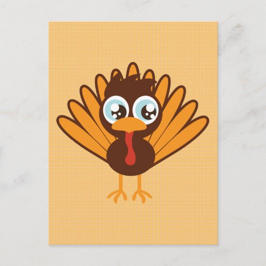 Cute Turkey Briefkaart (Voorkant)