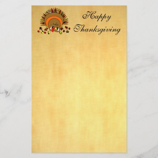 Cute Turkey Briefpapier (Voorkant)