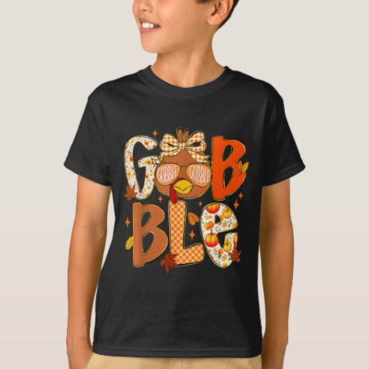 Cute Turkey Camo Happy Thanksgiving Fall Kids Boy T-shirt (Voorkant)