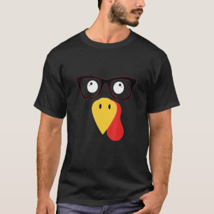 Cute Turkey Face Pilgrim Thanksgiving Costume Kind T-shirt