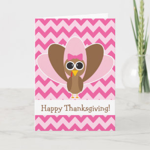 Cute Turkey Feestdagen Kaart