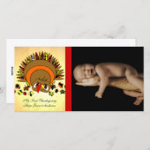 Cute Turkey Feestdagenkaart (Voorkant / Achterkant)