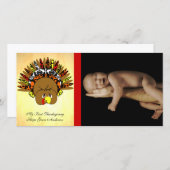 Cute Turkey Feestdagenkaart (Voorkant / Achterkant)