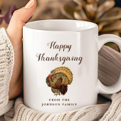 Cute Turkey Happy Thanksgiving Koffiemok