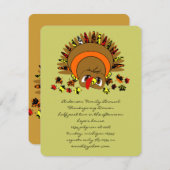 Cute Turkey Kaart (Voorkant / Achterkant)