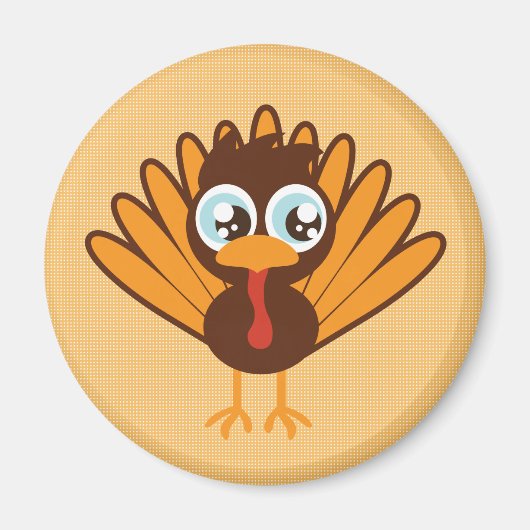 Cute Turkey Magneet (Voorkant)