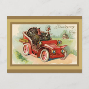 Cute  Turkey Thanksgiving Briefkaart
