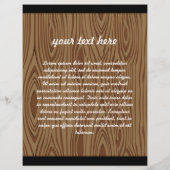 Cute Turkey Thanksgiving Flyer Wood Grain (Achterkant)