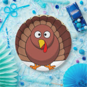 Cute Turkey Thanksgiving Papieren Bordje (Feest)