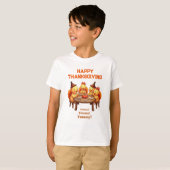 Cute Turkeys Feast T-shirt (Voorkant volledig)