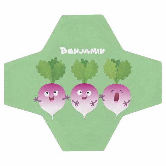 Cute turnip légumes trio chanter dessin animé (Plat)