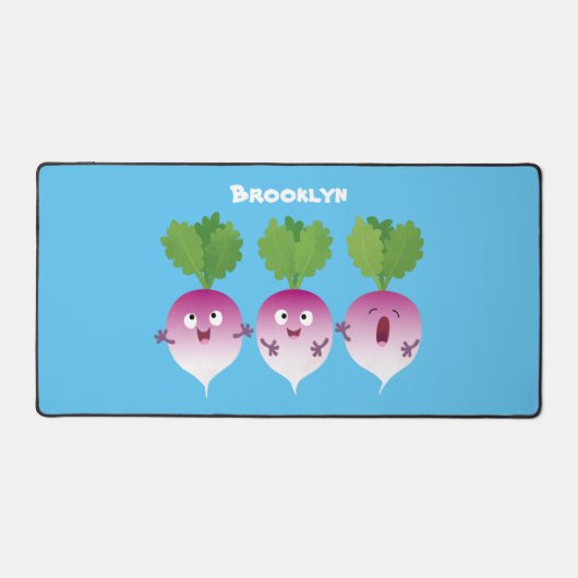 Cute turnip légumes trio chanter dessin animé (Recto)