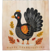 Cute Turquie Bon thanksgiving Douche rideau (Devant)