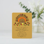 Cute Turquie Thanksgiving Dîner Invitation (Debout devant)