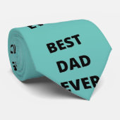 Cute Turquoise Blue Best Pap Ever Vaderdag Stropdas (Opgerold)