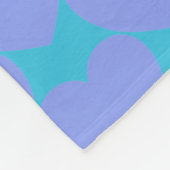 Cute Turquoise Blue en Periwinkle Heart Pattern Fleece Deken (Hoek)