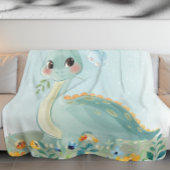 Cute Turquoise couverture pour enfants Dinosaure a
