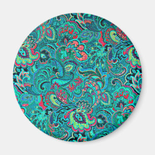Cute  turquoise floral magneet