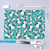 Cute turquoise pguin patroon tissuepapier (Craft)