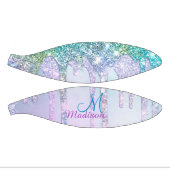 Cute Turquoise Unicorn Rainbow Glitter Drivers Basketbal (Panelen)