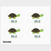 Cute Turtle 26.2 Ovale Sticker (Vel)
