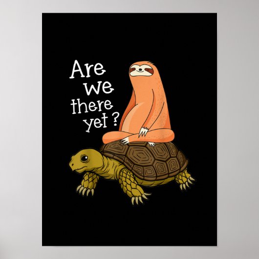 Cute Turtle and Sloth Back to School gift van mama Poster (Voorkant)