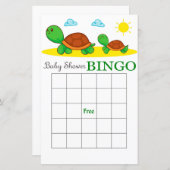 Cute turtle baby shower bingo (Voorkant / Achterkant)
