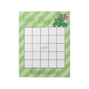 Cute Turtle Baby shower - Bingo Game Notitieblok