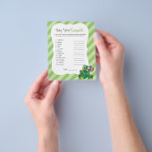 Cute Turtle Baby shower Game Flyer (Hand)