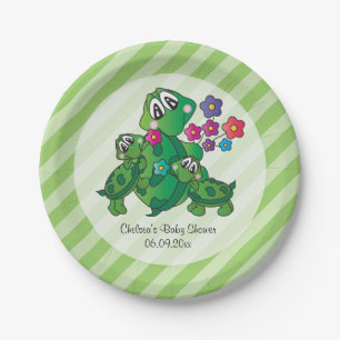 Cute Turtle Baby shower Thema Papieren Bordje