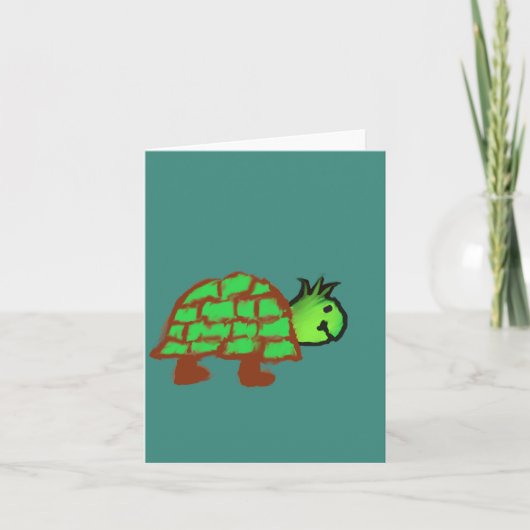 Cute Turtle Bedankkaart (Voorkant)